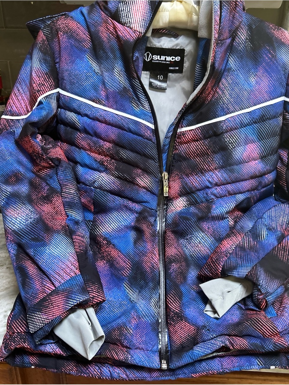 Sunice Kids Jacket in Blue and Pink size 10 teen girl ski snow winter